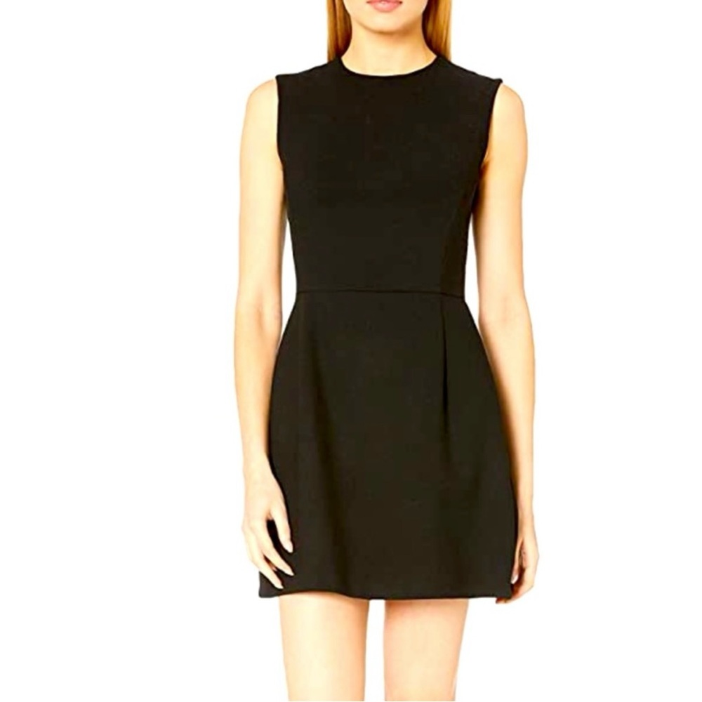 French Connection Whisper High Neck Black Dress US4